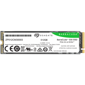 SSD SEAGATE BarraCuda 530 512GB M.2 2280-S2 PCIe Gen4 x4 NVMe 2.0, Read/Write: 7200/4300 MBps, TBW 300