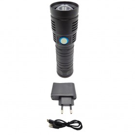 Iluminat Lanterna metalica led 3 acumulatori litiu L18650 TED