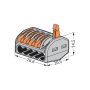 Conector derivatie tip WAGO 5 fire (10 buc.) W-415