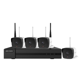 KIT WIFI 4 camere Bullet 2MP + NVR - HiWatch HWK-N4142B-MH-W
