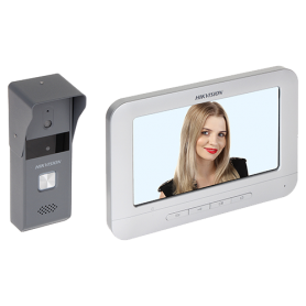 Kit videointerfon analogic 7'', camera Pinhole, conectare 4 fire - HIKVISION DS-KIS203