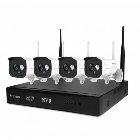 SISTEM SUPRAVEGHERE VIDEO IP WIRELESS NVR 4 CAMERE SRICAM NVS001