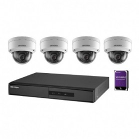 KIT IP 4X IP CAM DOME 1XNVR 1XHDD1TB POE