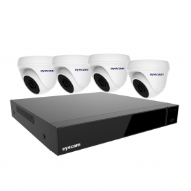 Sistem Supraveghere Video 4 Camere Dome 5MP 3.6mm 20M