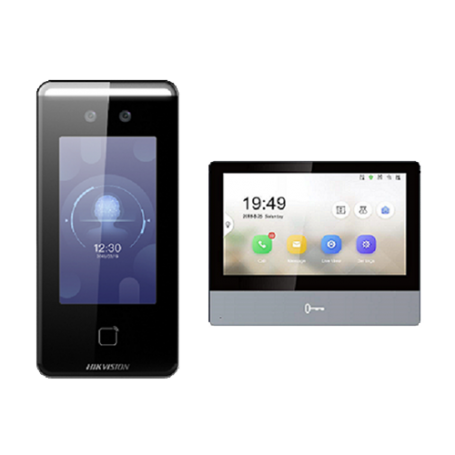 Kit videinterfon IP cu recunoastere faciala - Hikvision DS-KIS901-P